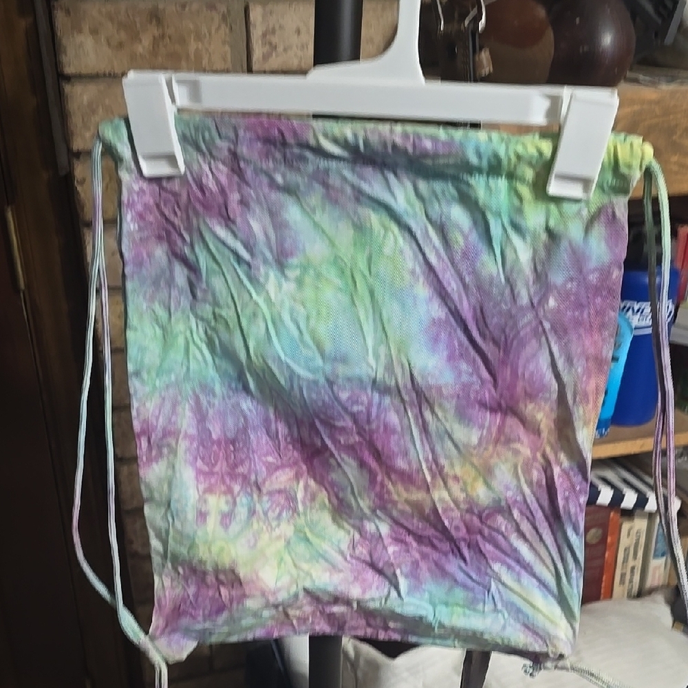 Colorful Tie-Dye Drawstring Bag